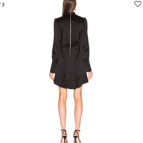 NWT A.L.C Garrison dress in black long sleeve mock - Picture 3 of 14